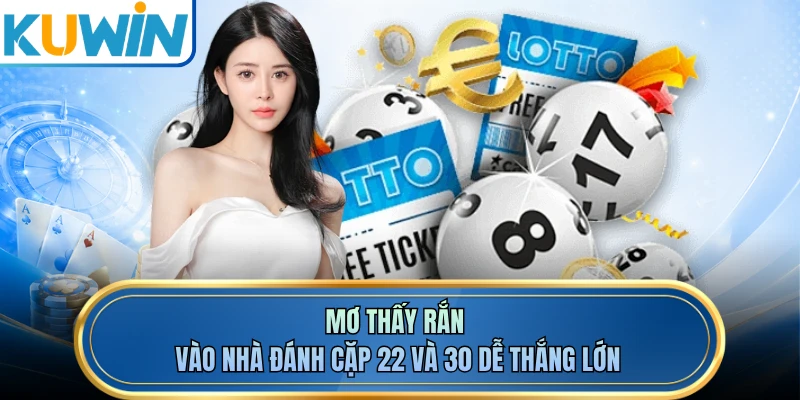 Mơ thấy rắn vào nhà đánh cặp 22 và 30 dễ thắng lớn
