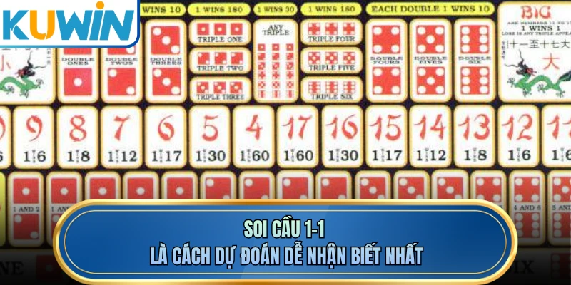 Soi cầu 1-1 là cách dự đoán dễ nhận biết nhất